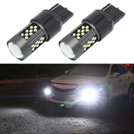7443 12V 7W Car LED Fog Light Pair - White Light, Continuous Use - 1