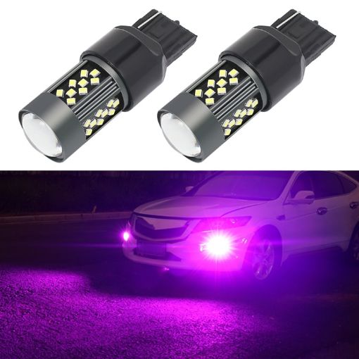 7443 12V 7W Car LED Fog Light Pair - Purple Light - 1