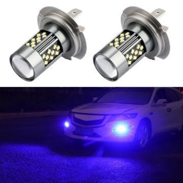 H7 12V 7W Car LED Fog Light Pair - Blue Light - 1