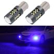 1 Pair 1156 12V 7W Blue Strobe LED Car Fog Light - 1