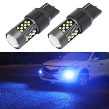 7440 12V 7W Strobe Car LED Fog Light Pair - Ice Blue Light - 1