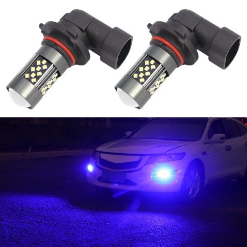 9006 12V 7W Blue Strobe LED Fog Light Pair for Cars - 1
