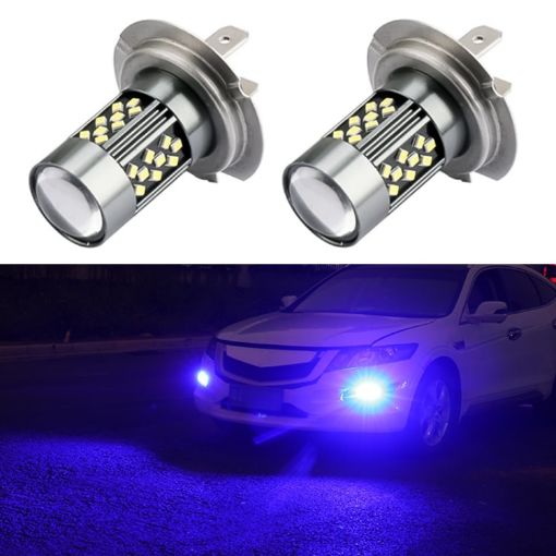 H7 12V 7W Blue Strobe LED Car Fog Light - 1 Pair - 1