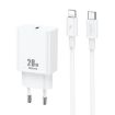REMAX RP-U5 20W PD Charger + 1m USB-C to 8 Pin Cable EU Plug White - 1