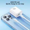 REMAX RP-U5 20W PD Charger + 1m USB-C to 8 Pin Cable EU Plug White - 2
