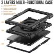 Samsung Galaxy Tab A8 Silicone + PC Case with Bracelet Holder (Black) - 4