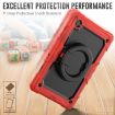 Samsung Galaxy Tab A8 Red Silicone + PC Case with Bracelet Holder - 5
