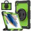 Samsung Galaxy Tab A8 Case: Yellow Green Silicone + PC Bracelet Holder - 1