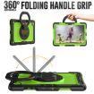 Samsung Galaxy Tab A8 Case: Yellow Green Silicone + PC Bracelet Holder - 3