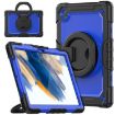 Samsung Galaxy Tab A8 Dark Blue Silicone + PC Bracelet Holder Case - 1