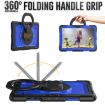 Samsung Galaxy Tab A8 Dark Blue Silicone + PC Bracelet Holder Case - 3