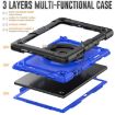 Samsung Galaxy Tab A8 Dark Blue Silicone + PC Bracelet Holder Case - 4