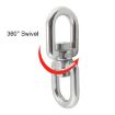 10mm 304 Stainless Steel Universal Rotating Ring for Versatile Use - 3