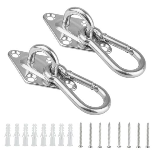 8mm 304 Stainless Steel Sand Bag Ceiling Hook - 2 PCS Heavy Duty Hangers - 1