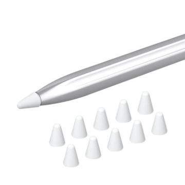 Silicone Nib Cap Set for Huawei Pencil - 10 Pack (White) - 1