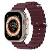 Wine Red Ocean Silicone Watch Band for Apple Watch Ultra & Series 9/8/7/SE - 1