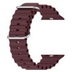 Wine Red Ocean Silicone Watch Band for Apple Watch Ultra & Series 9/8/7/SE - 3