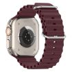 Wine Red Ocean Silicone Watch Band for Apple Watch Ultra & Series 9/8/7/SE - 4