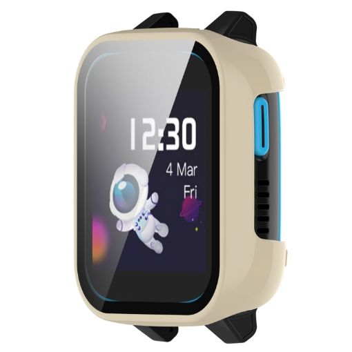 Xplora XGO3 Tempered Glass Film PC Watch Case - Ivory White - 1