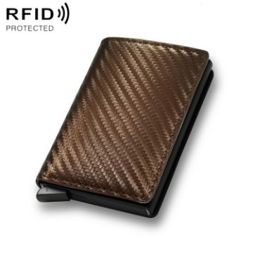 RFID Carbon Fiber Wallet for Men - C1804H1 Bronzed Edition - 1