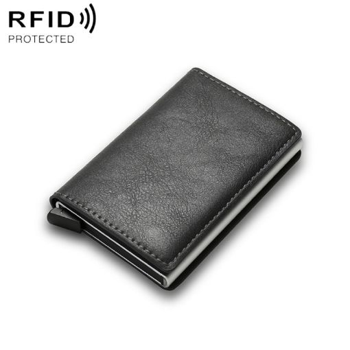 RFID Carbon Fiber Wallet for Men - Dark Grey C1804H1 - 1