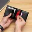 RFID Carbon Fiber Wallet for Men - Dark Grey C1804H1 - 5