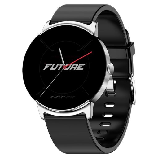 KS02 1.32" Smart Watch: Glucose, Pressure & Oxygen Detection (Silver/Black) - 1