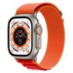 Apple Watch Ultra 49mm Nylon Band - Orange & Red Replacement Strap - 1
