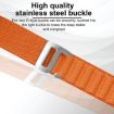 Apple Watch Ultra 49mm Nylon Band - Orange & Red Replacement Strap - 4
