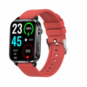 F100 1.7" HD Smart Watch with Body Temp & Blood Oxygen Monitor (Red) - 1