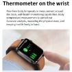 F100 1.7" HD Smart Watch with Leather Strap, Temp & Oxygen Monitor - 7