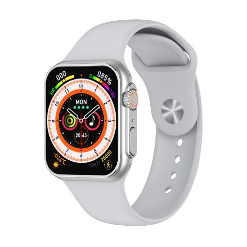 N8 Ultra 2.02" Smart Watch - Heart Rate & Blood Oxygen Monitor (Silver) - 1
