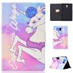 Pink Horse Leather Case - Electric Horizontal Flat with Pen Cover & Card Slot - 1