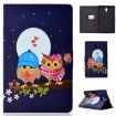 Electric Horizontal Leather Case - Pen Cover, Card Slot, Holder (Owls) - 1