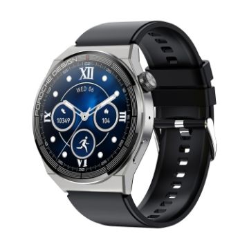 Ochstin 5HK46P Smart Watch 1.36" Round Screen Bluetooth Call Silver/Black - 1