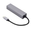 USB-C to Gigabit Ethernet RJ45 & 3x USB 3.0 Adapter HUB SL-030 (Grey) - 5