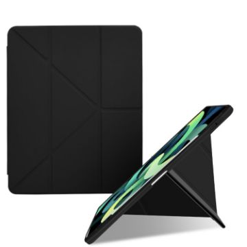 Acrylic Y-fold Leather Tablet Case for iPad Pro/Air 3 10.5 - Black - 1