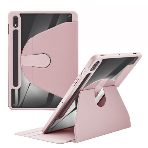 Samsung Galaxy Tab A7 10.4 2020 Baby Pink 360 Rotation Case - 1