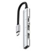 USB-C/Type-C to 3.5mm + 2USB + Type-C HUB Docking Station - Silver - 1