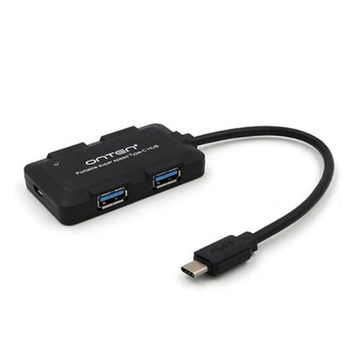 Onten OTN-9102 4-Port USB3.0 HUB Docking Station - Black Portable - 1