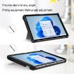 Microsoft Surface Pro 9 Black Striped Hollow Tablet Case with Holder Cover - 3