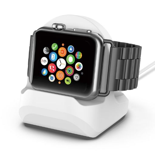 Apple Watch Silicone Charging Stand - No Charger Included (White) - 1