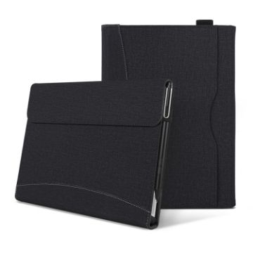 Microsoft Surface Pro 7/6/5/4 Black Cloth Texture Leather Case - 1