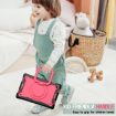 Samsung Galaxy Tab A8 10.5 2021 Silicone PC Case Black Rose Red - 6