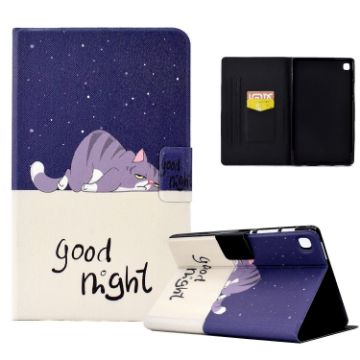 Samsung Galaxy Tab A 8.0 2019 TPU Leather Case - Lazy Cat Design - 1