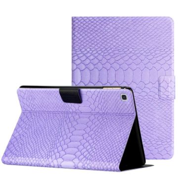 Samsung Galaxy Tab A7 10.4 2020 Purple Crocodile Leather Case - 1