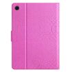 Samsung Galaxy Tab A8 Rose Red Crocodile Texture Leather Case - 3