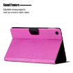 Samsung Galaxy Tab A8 Rose Red Crocodile Texture Leather Case - 4