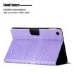 Samsung Galaxy Tab A8 Purple Crocodile Texture Leather Tablet Case - 4