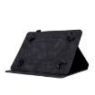 8" Tablet Case - Black Tower Embossed Leather Cover - 5